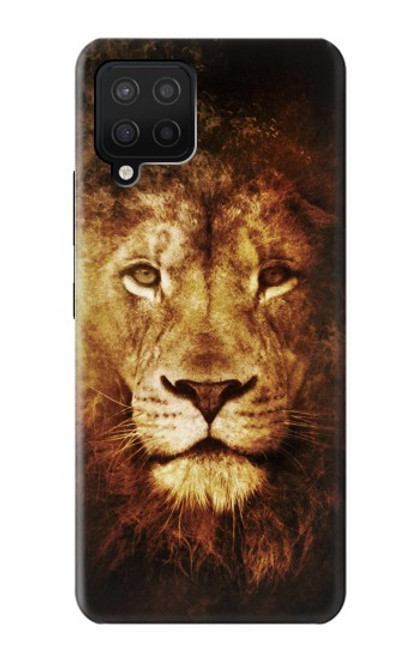 W3182 Lion Hard Case and Leather Flip Case For Samsung Galaxy A12