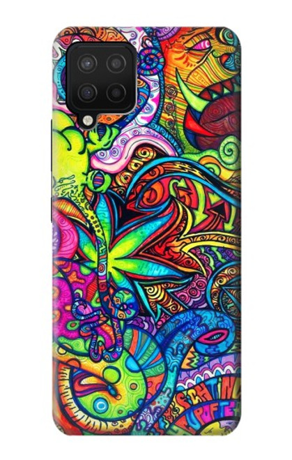 W3255 Colorful Art Pattern Hard Case and Leather Flip Case For Samsung Galaxy A12