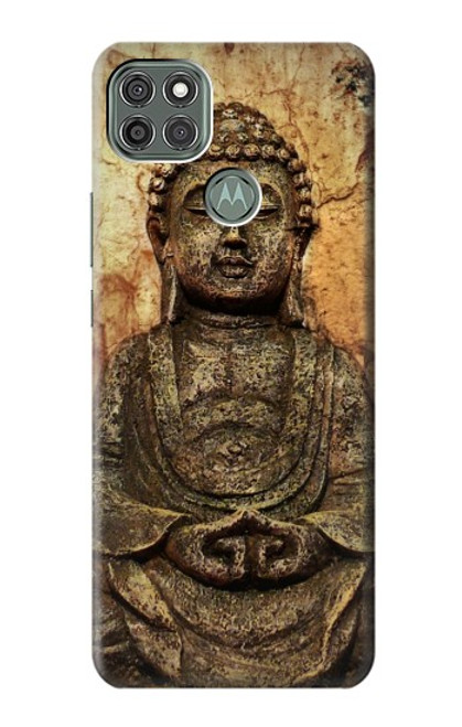 W0344 Buddha Rock Carving Hard Case and Leather Flip Case For Motorola Moto G9 Power