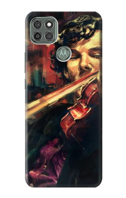 W0723 Violin Art Paint Hard Case and Leather Flip Case For Motorola Moto G9 Power