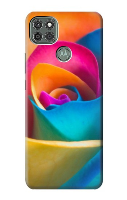 W1671 Rainbow Colorful Rose Hard Case and Leather Flip Case For Motorola Moto G9 Power