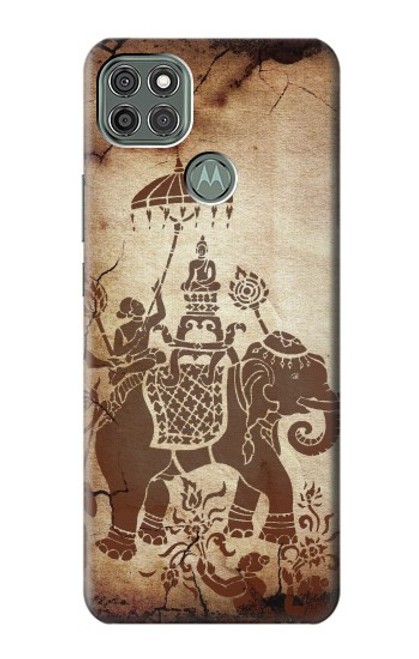 W2102 Thai Art Buddha on Elephant Hard Case and Leather Flip Case For Motorola Moto G9 Power