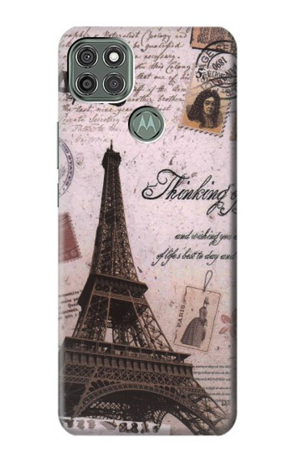 W2211 Paris Postcard Eiffel Tower Hard Case and Leather Flip Case For Motorola Moto G9 Power