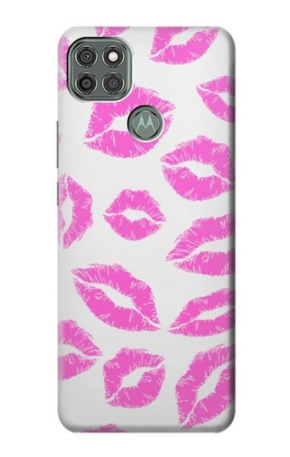 W2214 Pink Lips Kisses Hard Case and Leather Flip Case For Motorola Moto G9 Power