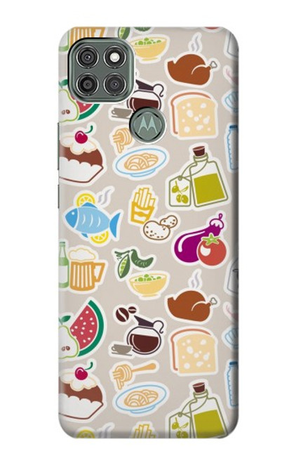 W2321 Food and Drink Seamless Hard Case and Leather Flip Case For Motorola Moto G9 Power