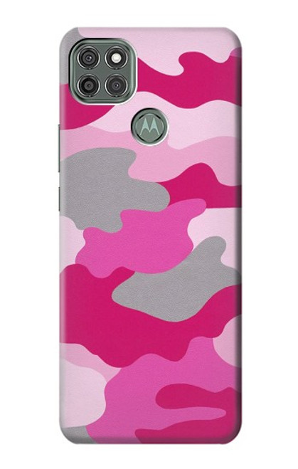 W2525 Pink Camo Camouflage Hard Case and Leather Flip Case For Motorola Moto G9 Power