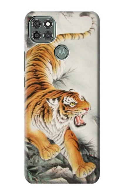 W2751 Chinese Tiger Brush Painting Hard Case and Leather Flip Case For Motorola Moto G9 Power