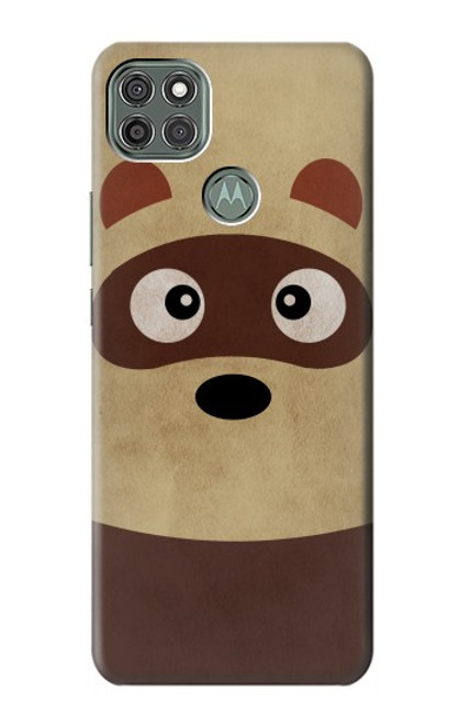 W2825 Cute Cartoon Raccoon Hard Case and Leather Flip Case For Motorola Moto G9 Power