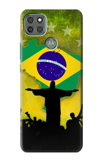 W2981 Brazil Football Soccer Hard Case and Leather Flip Case For Motorola Moto G9 Power