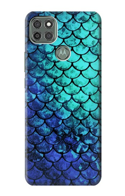 W3047 Green Mermaid Fish Scale Hard Case and Leather Flip Case For Motorola Moto G9 Power