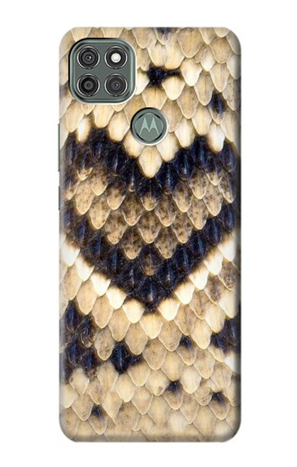 W3417 Diamond Rattle Snake Graphic Print Hard Case and Leather Flip Case For Motorola Moto G9 Power