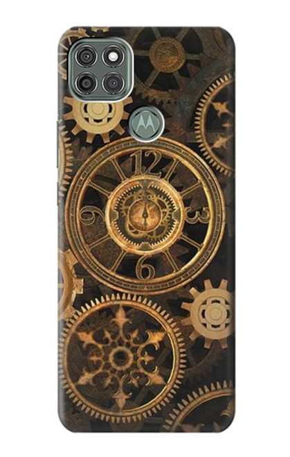 W3442 Clock Gear Hard Case and Leather Flip Case For Motorola Moto G9 Power