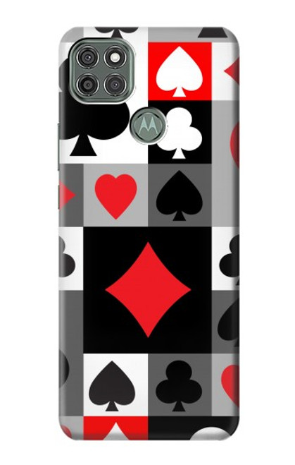 W3463 Poker Card Suit Hard Case and Leather Flip Case For Motorola Moto G9 Power