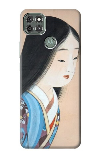 W3483 Japan Beauty Kimono Hard Case and Leather Flip Case For Motorola Moto G9 Power