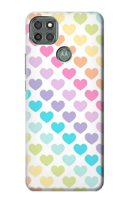 W3499 Colorful Heart Pattern Hard Case and Leather Flip Case For Motorola Moto G9 Power