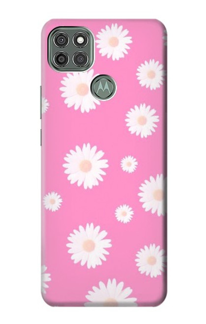 W3500 Pink Floral Pattern Hard Case and Leather Flip Case For Motorola Moto G9 Power