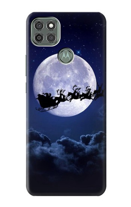 W3508 Xmas Santa Moon Hard Case and Leather Flip Case For Motorola Moto G9 Power