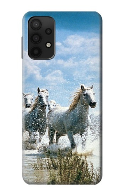 W0250 White Horse 2 Hard Case and Leather Flip Case For Samsung Galaxy A32 5G