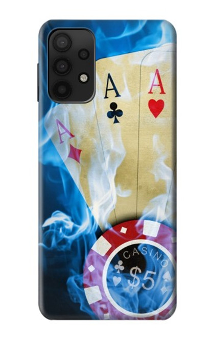 W0348 Casino Hard Case and Leather Flip Case For Samsung Galaxy A32 5G