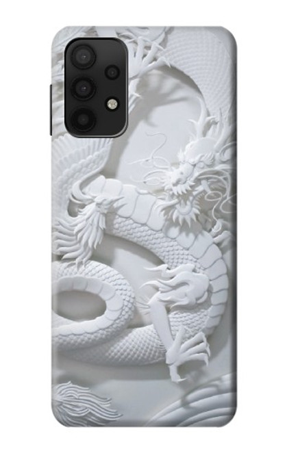 W0386 Dragon Carving Hard Case and Leather Flip Case For Samsung Galaxy A32 5G