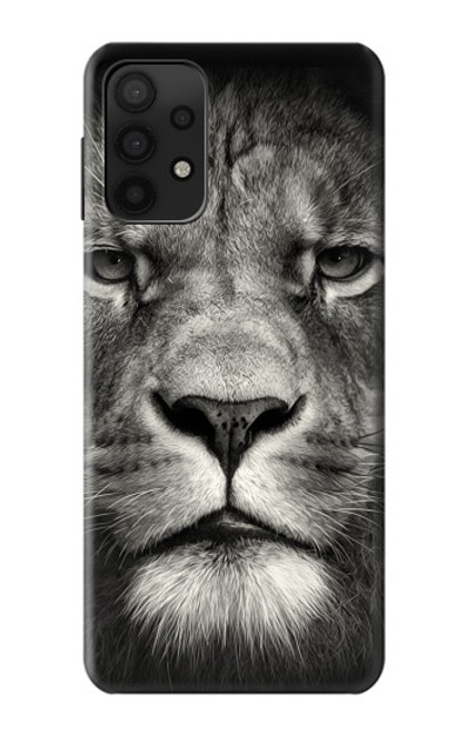 W1352 Lion Face Hard Case and Leather Flip Case For Samsung Galaxy A32 5G