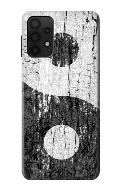 W2489 Yin Yang Wood Graphic Printed Hard Case and Leather Flip Case For Samsung Galaxy A32 5G