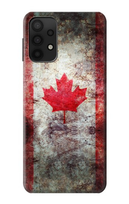 W2490 Canada Maple Leaf Flag Texture Hard Case and Leather Flip Case For Samsung Galaxy A32 5G