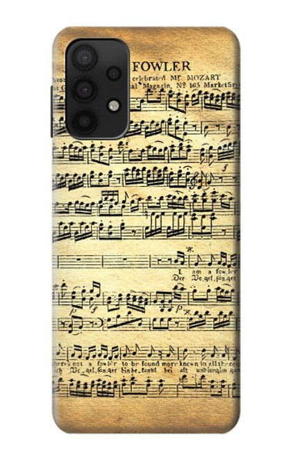 W2667 The Fowler Mozart Music Sheet Hard Case and Leather Flip Case For Samsung Galaxy A32 5G