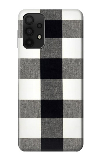 W2842 Black and White Buffalo Check Pattern Hard Case and Leather Flip Case For Samsung Galaxy A32 5G