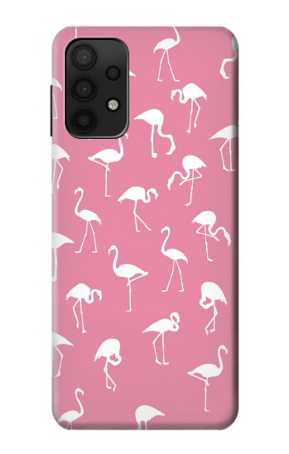 W2858 Pink Flamingo Pattern Hard Case and Leather Flip Case For Samsung Galaxy A32 5G