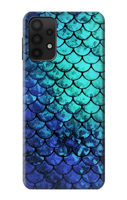 W3047 Green Mermaid Fish Scale Hard Case and Leather Flip Case For Samsung Galaxy A32 5G