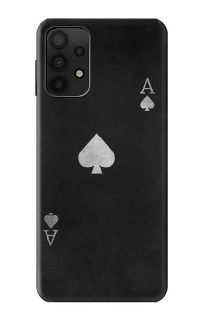 W3152 Black Ace of Spade Hard Case and Leather Flip Case For Samsung Galaxy A32 5G