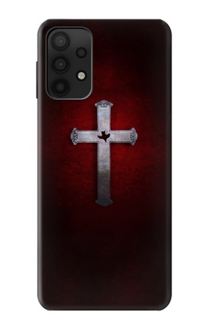 W3160 Christian Cross Hard Case and Leather Flip Case For Samsung Galaxy A32 5G