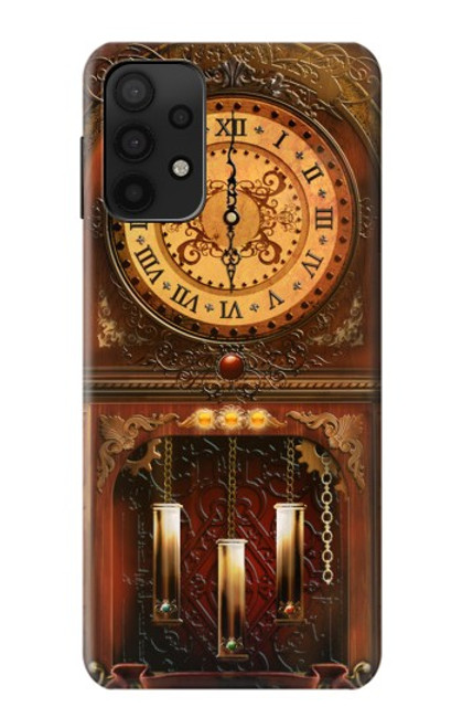 W3174 Grandfather Clock Hard Case and Leather Flip Case For Samsung Galaxy A32 5G