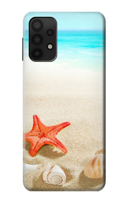 W3212 Sea Shells Starfish Beach Hard Case and Leather Flip Case For Samsung Galaxy A32 5G