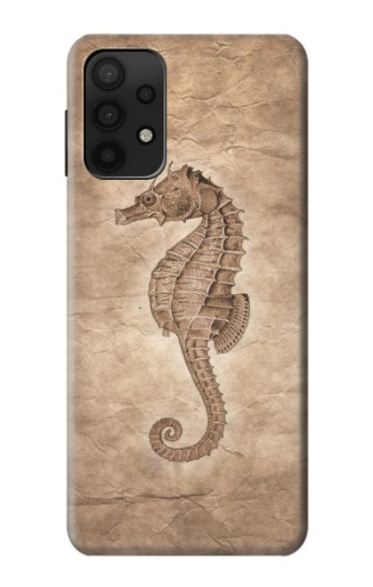 W3214 Seahorse Skeleton Fossil Hard Case and Leather Flip Case For Samsung Galaxy A32 5G