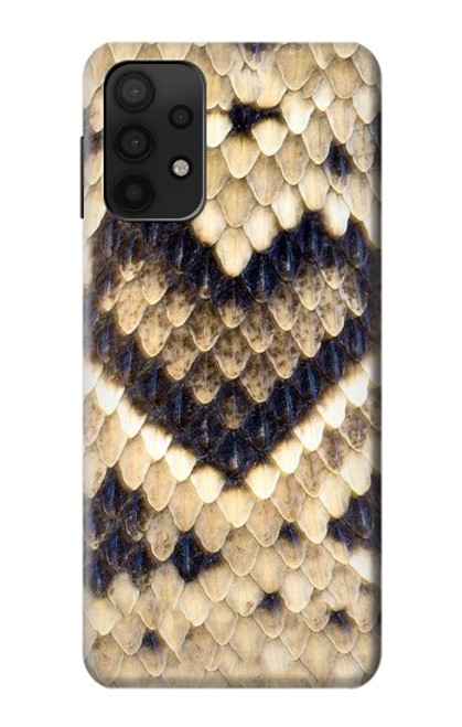 W3417 Diamond Rattle Snake Graphic Print Hard Case and Leather Flip Case For Samsung Galaxy A32 5G