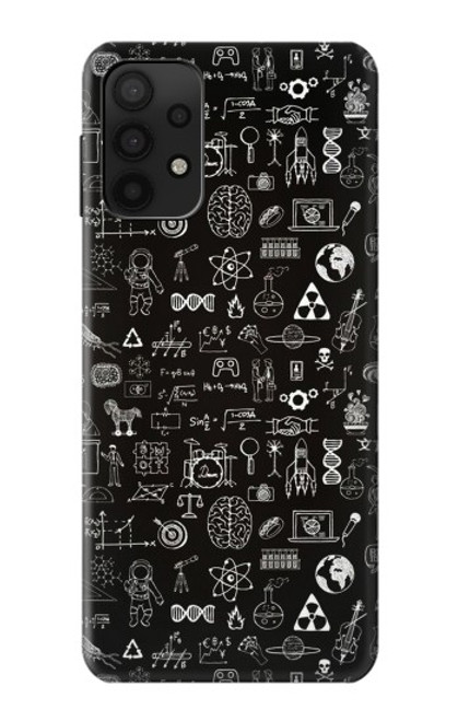 W3426 Blackboard Science Hard Case and Leather Flip Case For Samsung Galaxy A32 5G