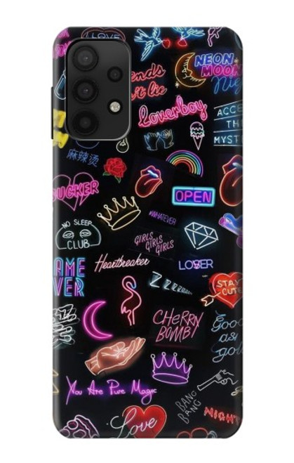 W3433 Vintage Neon Graphic Hard Case and Leather Flip Case For Samsung Galaxy A32 5G