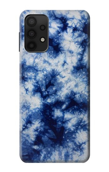 W3439 Fabric Indigo Tie Dye Hard Case and Leather Flip Case For Samsung Galaxy A32 5G