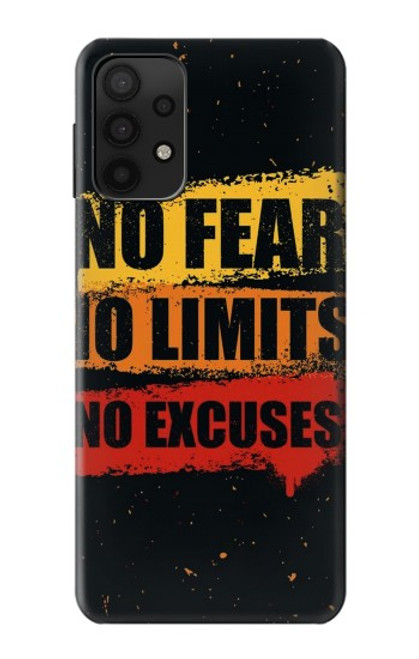 W3492 No Fear Limits Excuses Hard Case and Leather Flip Case For Samsung Galaxy A32 5G