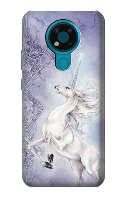 W1134 White Horse Unicorn Hard Case and Leather Flip Case For Nokia 3.4