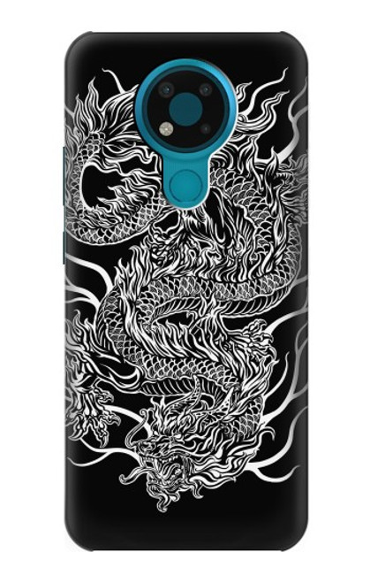 W1943 Dragon Tattoo Hard Case and Leather Flip Case For Nokia 3.4