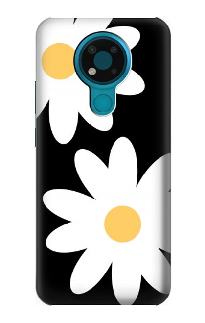 W2315 Daisy White Flowers Hard Case and Leather Flip Case For Nokia 3.4