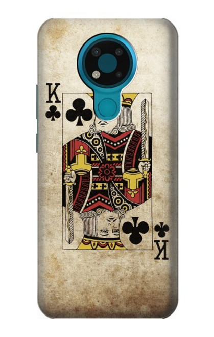 W2528 Poker King Card Hard Case and Leather Flip Case For Nokia 3.4