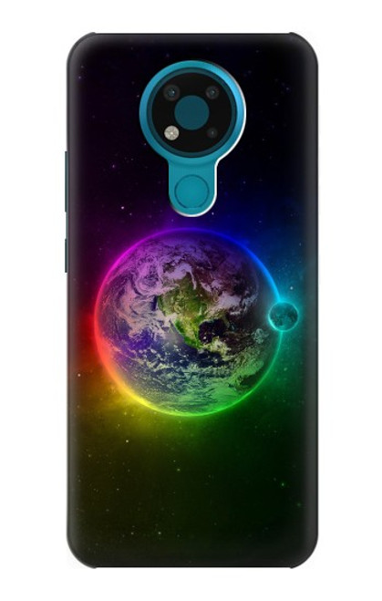 W2570 Colorful Planet Hard Case and Leather Flip Case For Nokia 3.4