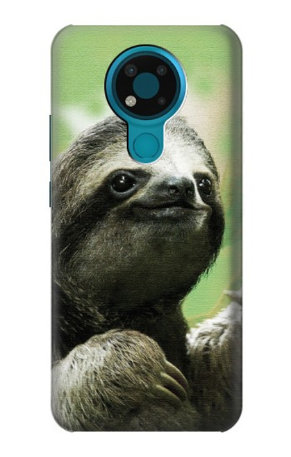 W2708 Smiling Sloth Hard Case and Leather Flip Case For Nokia 3.4