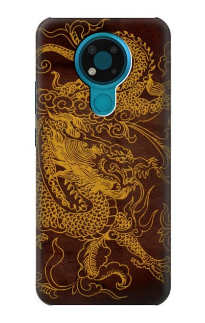 W2911 Chinese Dragon Hard Case and Leather Flip Case For Nokia 3.4