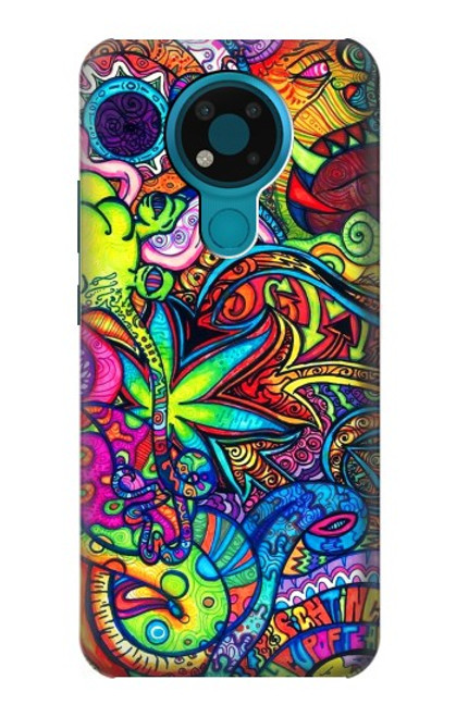 W3255 Colorful Art Pattern Hard Case and Leather Flip Case For Nokia 3.4