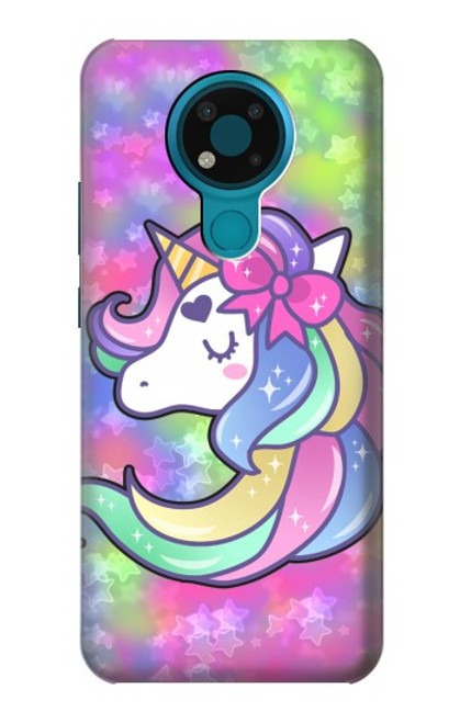 W3264 Pastel Unicorn Hard Case and Leather Flip Case For Nokia 3.4